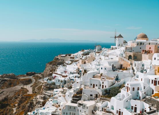 Oia Village in Santorini, Greece.