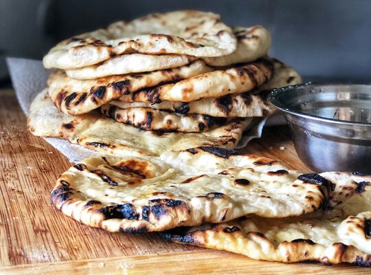 Traditional bolo do caco flatbreads in Madeira