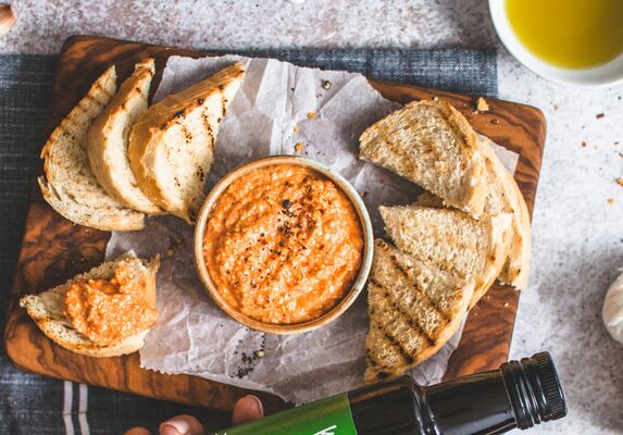 Traditional kopanisti dip from Mykonos, Greece