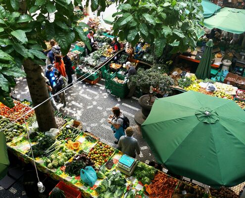 Market stalls in Madeira