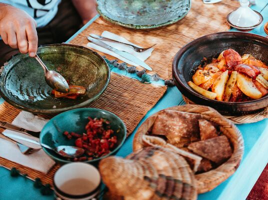 Traditional food in Agadir, Morocco