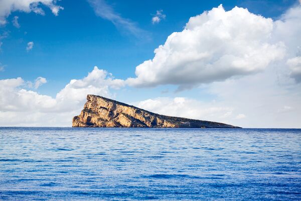 Benidorm island in Mediterranean Alicante of Spain